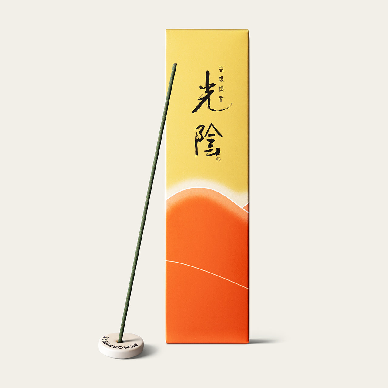 Gyokushodo Koin Light and Shadow Japanese incense sticks (25 sticks) with Atmosphere ceramic incense holder
