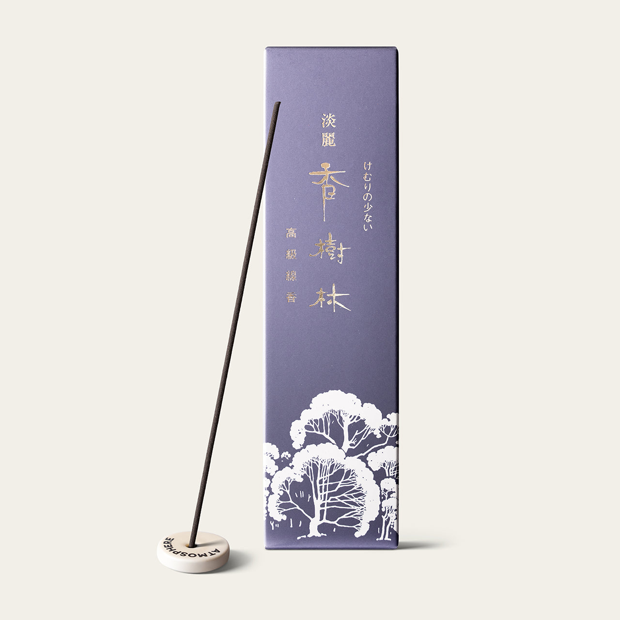 Gyokushodo Tanrei Kojurin Refreshing Japanese incense sticks (25 sticks) with Atmosphere ceramic incense holder