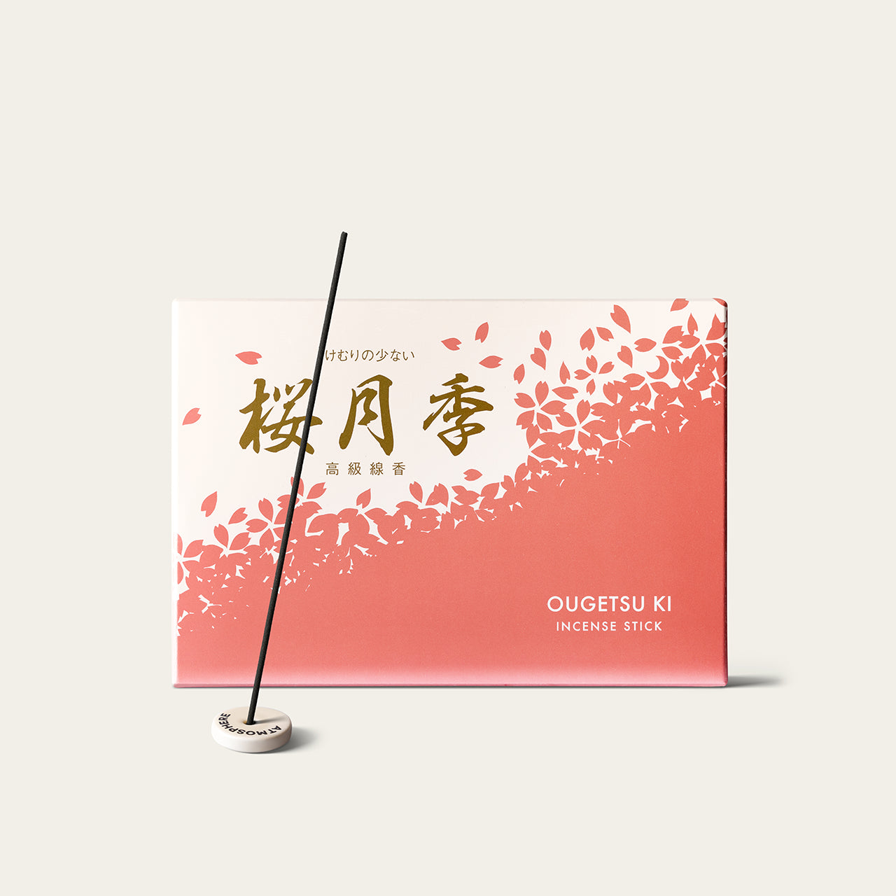 Gyokushodo Ougetsuki Moonflower Japanese incense sticks (500 sticks) with Atmosphere ceramic incense holder