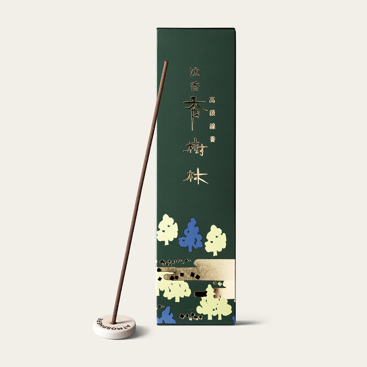Gyokushodo Jinko Kojurin Agarwood Kojurin Japanese incense sticks (25 sticks) with Atmosphere ceramic incense holder