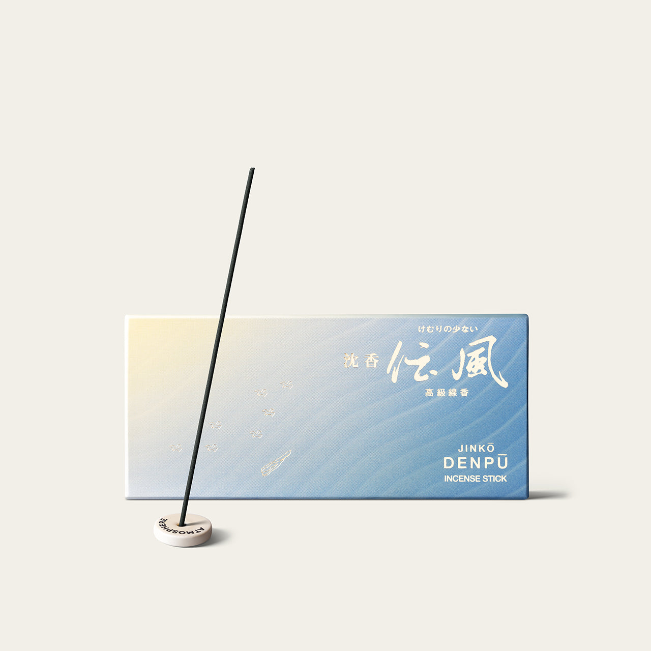 Gyokushodo Jinko Denpu Agarwood Instilment Japanese incense sticks (280 sticks) with Atmosphere ceramic incense holder