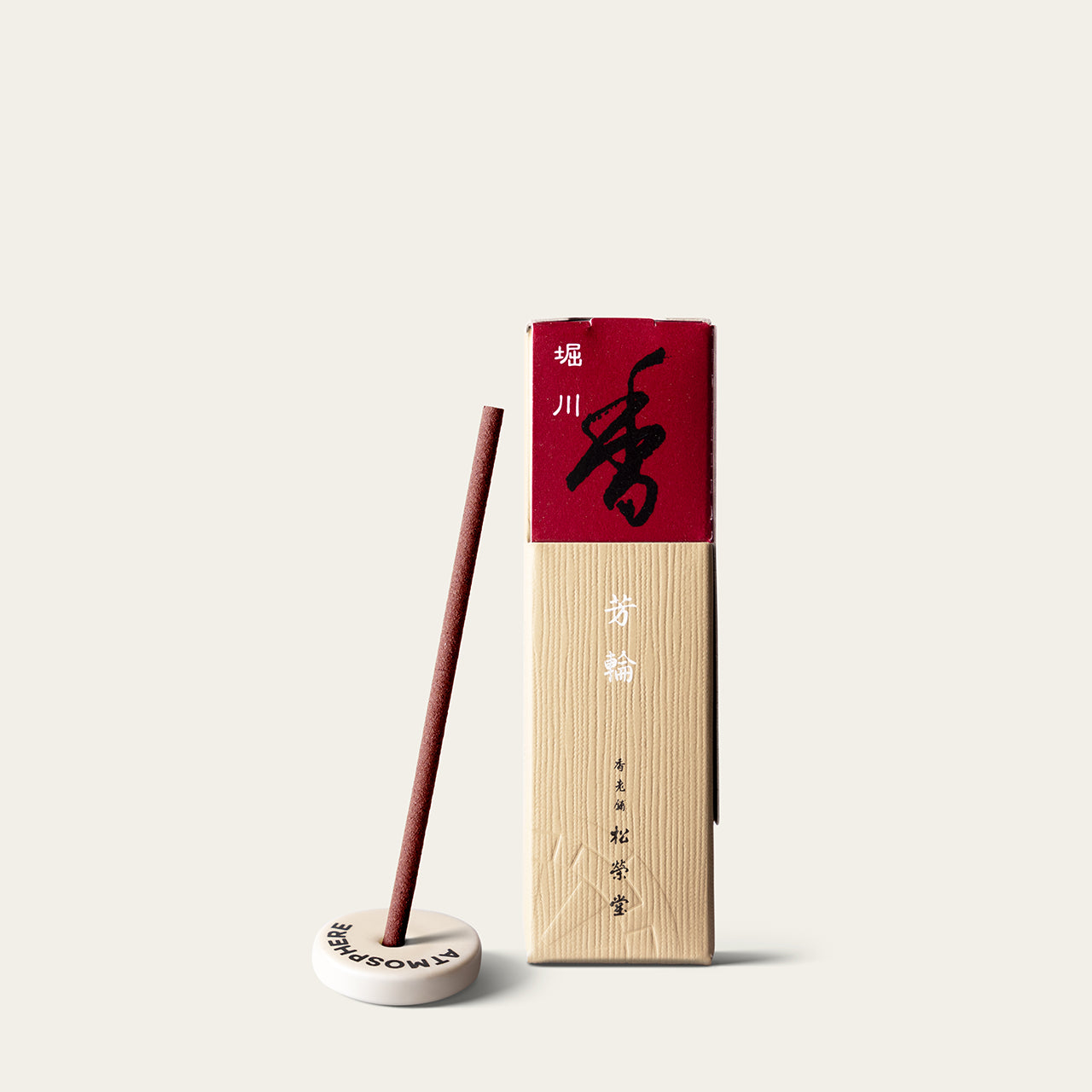 Shoyeido Horin River Path Horikawa Japanese incense sticks (20 sticks) with Atmosphere ceramic incense holder