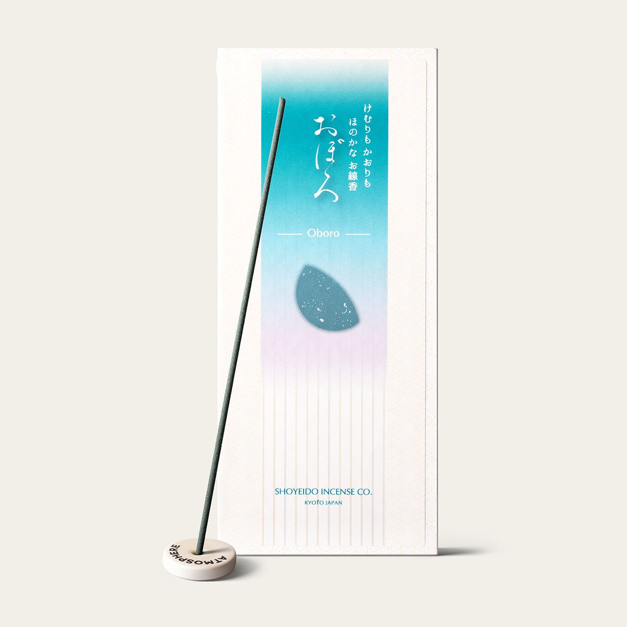 Shoyeido Low Smoke Illusions Oboro Japanese incense sticks (165 sticks) with Atmosphere ceramic incense holder