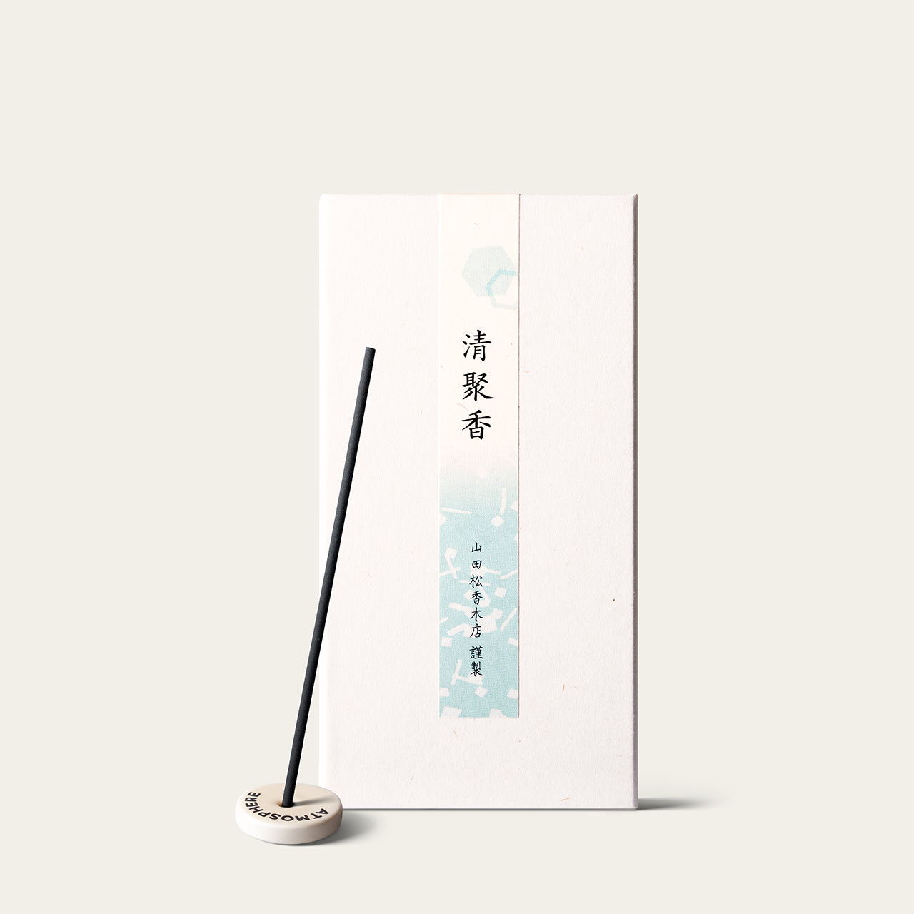 Yamadamatsu Seasonal Clearing Incense Seijuka Japanese incense sticks (30 sticks) with Atmosphere ceramic incense holder