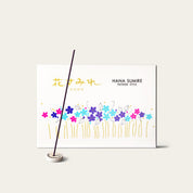 Gyokushodo Hana Sumire Violet Japanese incense sticks (500 sticks) with Atmosphere ceramic incense holder