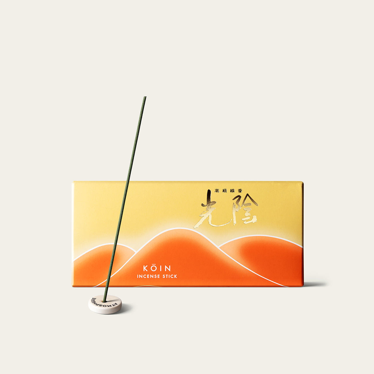 Gyokushodo Koin Light and Shadow Japanese incense sticks (280 sticks) with Atmosphere ceramic incense holder