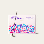 Gyokushodo Hana Sumire Bouquet Violet Low Smoke Japanese incense sticks (500 sticks) with Atmosphere ceramic incense holder