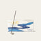Gyokushodo Jinsui Seikan Quiet Stream Japanese incense sticks (280 sticks) with Atmosphere ceramic incense holder