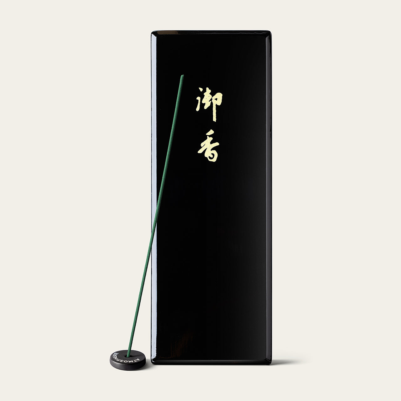 Kyukyodo Kyara Wilderness · Musashino in Black Lacquer Gift Box, 20 sticks and Atmosphere Mini Incense Holder