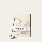 Atmosphere Kousaido Choju Giga Tag Oikakekko Incense Stick 90 sticks with Atmosphere Mini Incense Holder in Classic Ivory