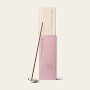 Kousaido Natural Premium Opoponax Japanese Incense 20 sticks with Atmosphere Mini Incense Holder in Classic Ivory