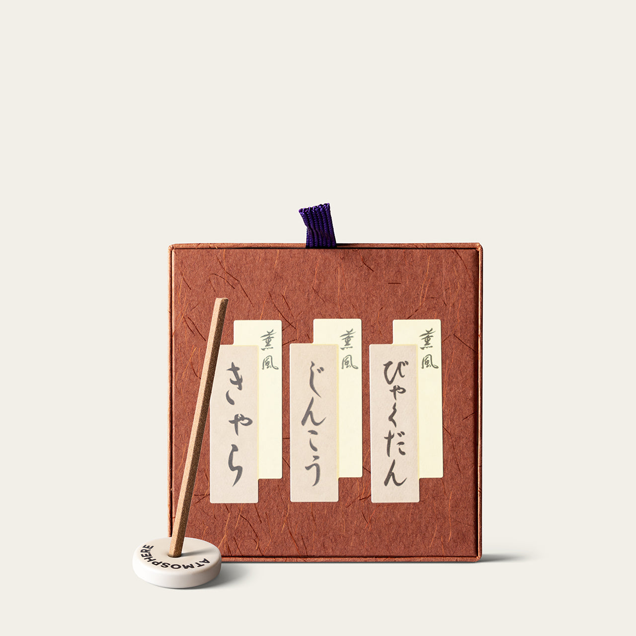 Minorien Kunpu Kunpu Explorer Set Japanese incense sticks (60 sticks) with Atmosphere ceramic incense holder