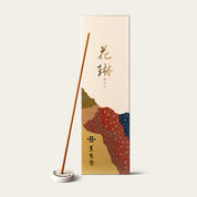 Kunjudo Karin Japanese incense sticks (80 sticks) with Atmosphere ceramic incense holder