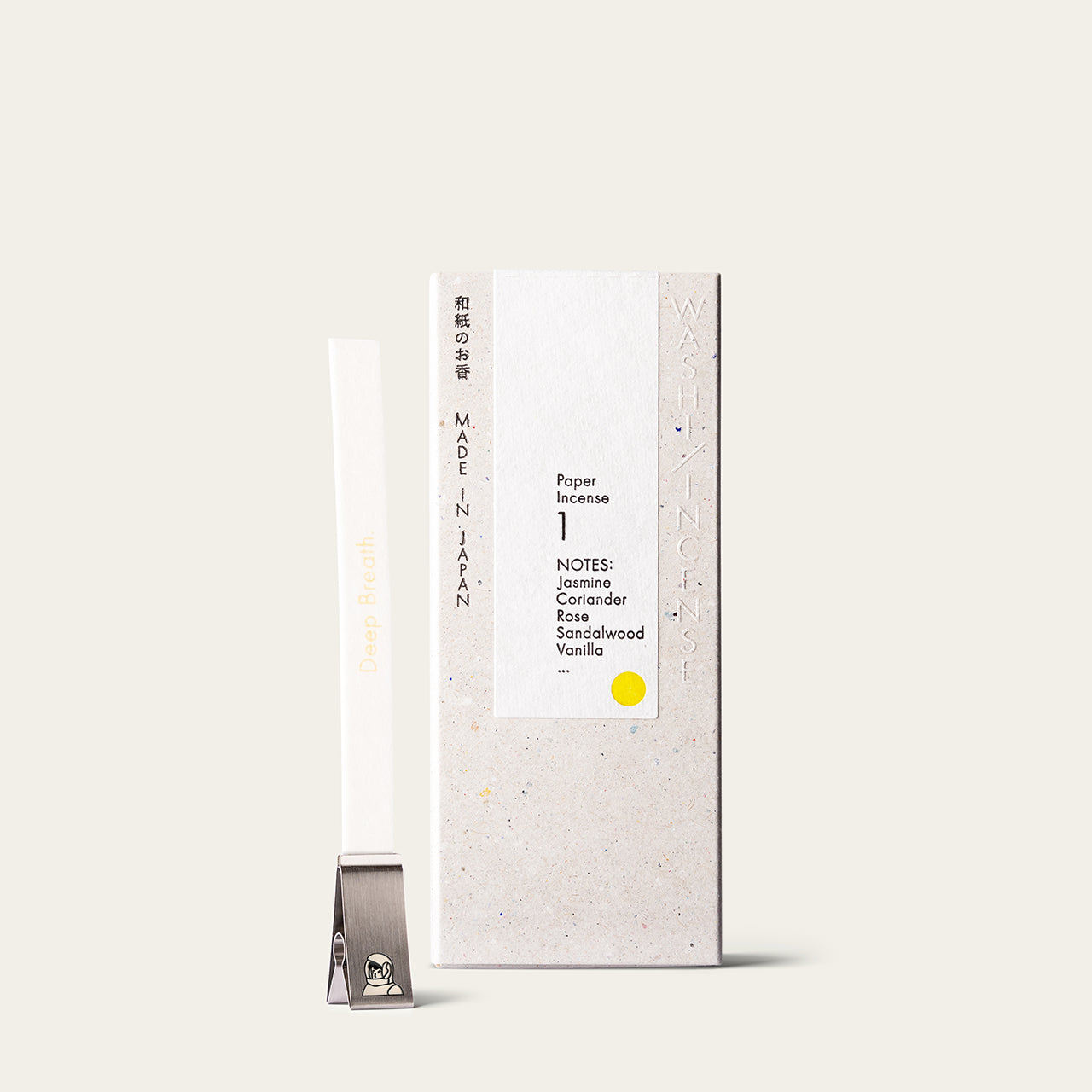 Atmosphere Kunjudo Washi Japanese incense paper number 1 (30 strips) with clip holder