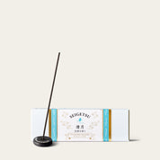 Kyukyodo Clear Moon Seigetsu 10cm Japanese incense sticks (85 sticks) with Atmosphere ceramic incense holder