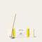 Kyukyodo Deep Snow Sandalwood Miyuki 10cm Japanese incense sticks (85 sticks) with Atmosphere ceramic incense holder