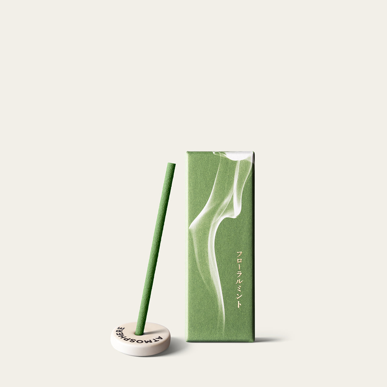 Kyukyodo Fragrance Mini Floral Mint Japanese incense sticks (20 sticks) with Atmosphere ceramic incense holder