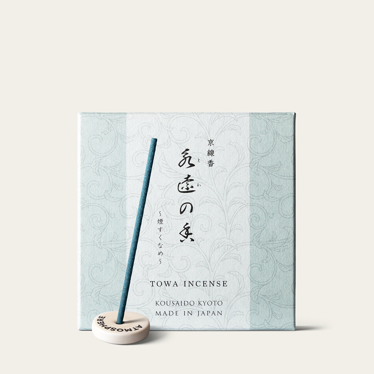 Kousaido Scent of Kyoto Endless Drift Towa Japanese incense sticks (200 sticks) with Atmosphere ceramic incense holder