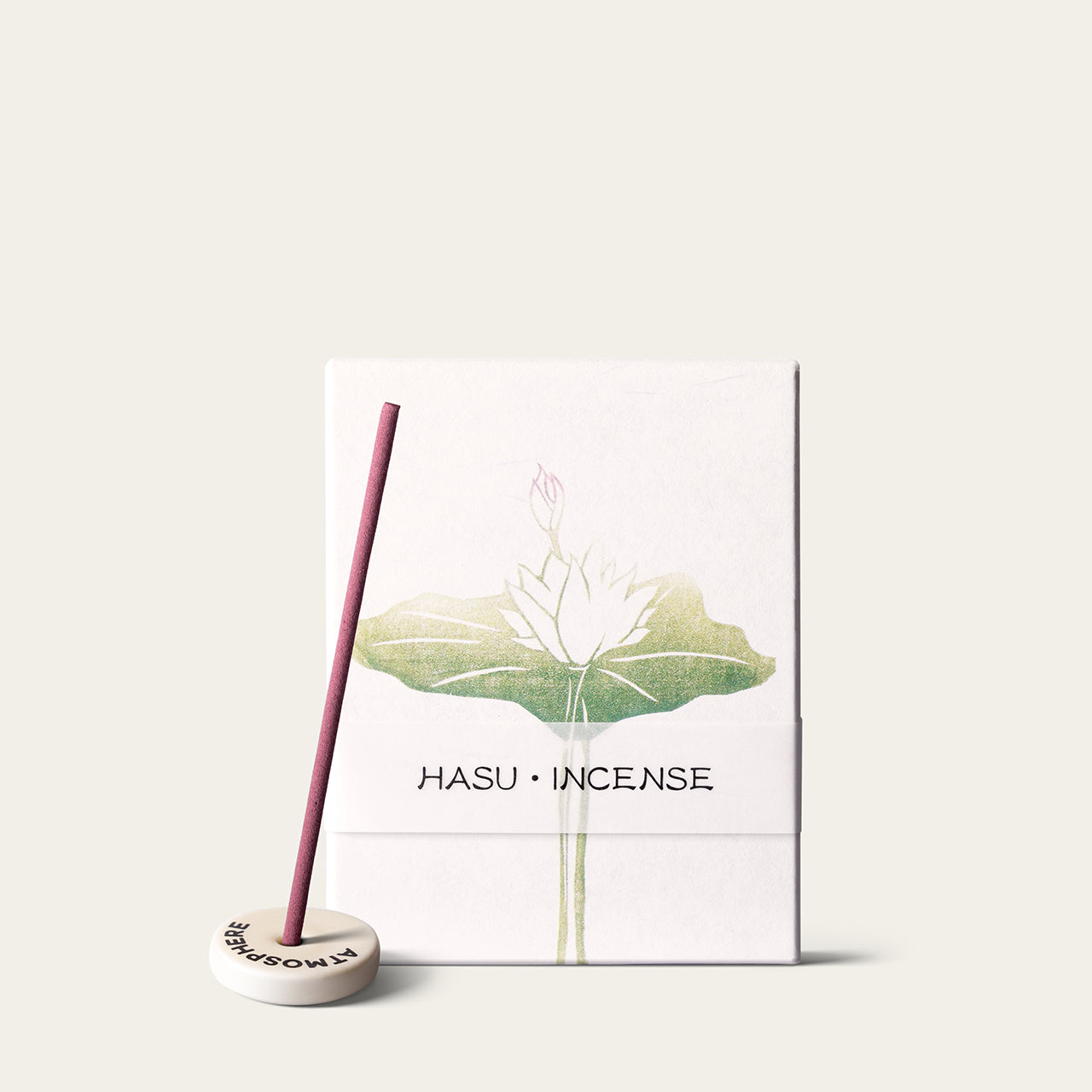 Kousaido Lotus Hanga Hasunohana Japanese incense sticks (90 sticks) with Atmosphere ceramic incense holder