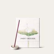 Kousaido Lotus Hanga Hasunohana Japanese incense sticks (90 sticks) with Atmosphere ceramic incense holder