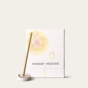 Kousaido Fireworks Hanga Hanabi Japanese incense sticks (90 sticks) with Atmosphere ceramic incense holder