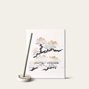 Kousaido Pine Hanga Matsu Japanese incense sticks (90 sticks) with Atmosphere ceramic incense holder