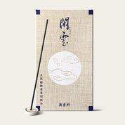 Shorindo Mellow Cloud Kanun Japanese incense sticks (150 sticks) with Atmosphere ceramic incense holder