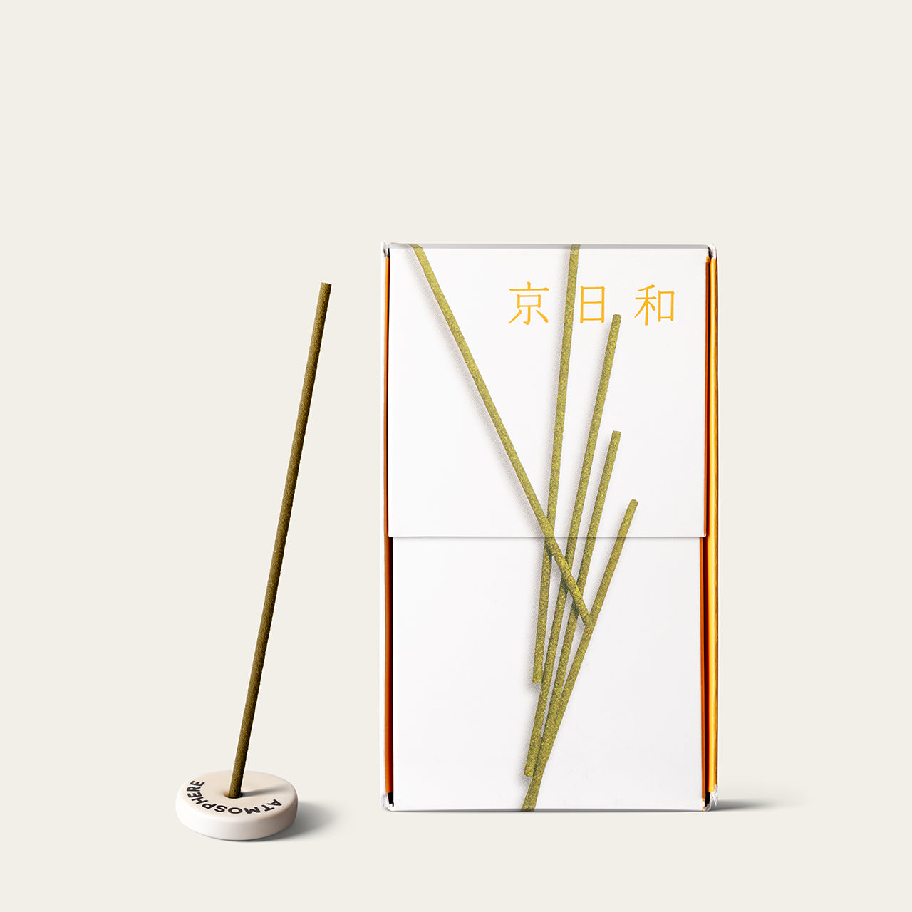 Shoyeido Tamayura Kyoto Weather Kyo-hiyori Japanese incense sticks (200 sticks) with Atmosphere ceramic incense holder